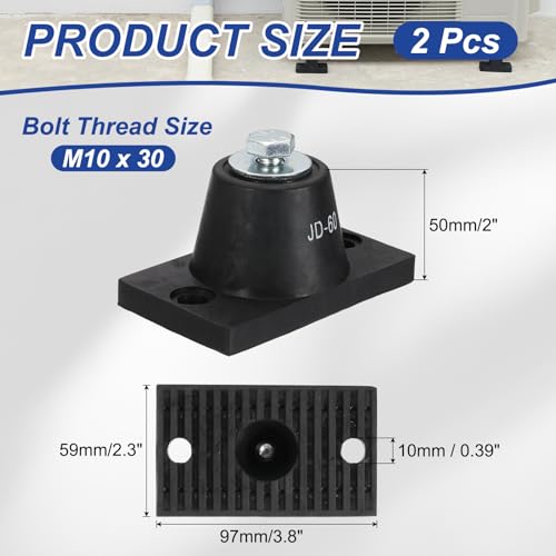 Plots anti vibration PATIKIL en caoutchouc robuste pour unité CVC - 3