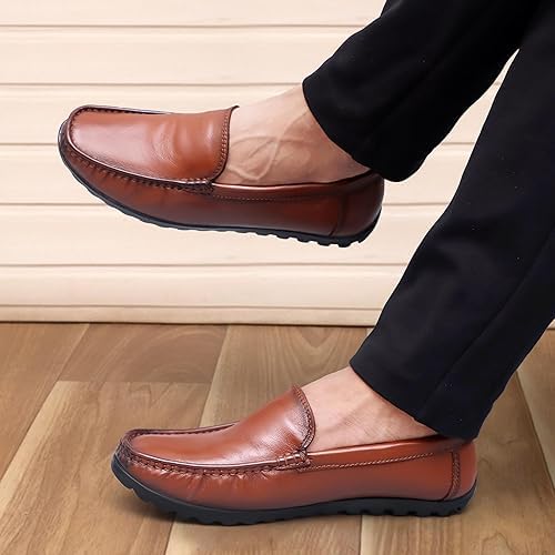 Image of ARAMISH Genuine Leather Loafers Shoes for Men