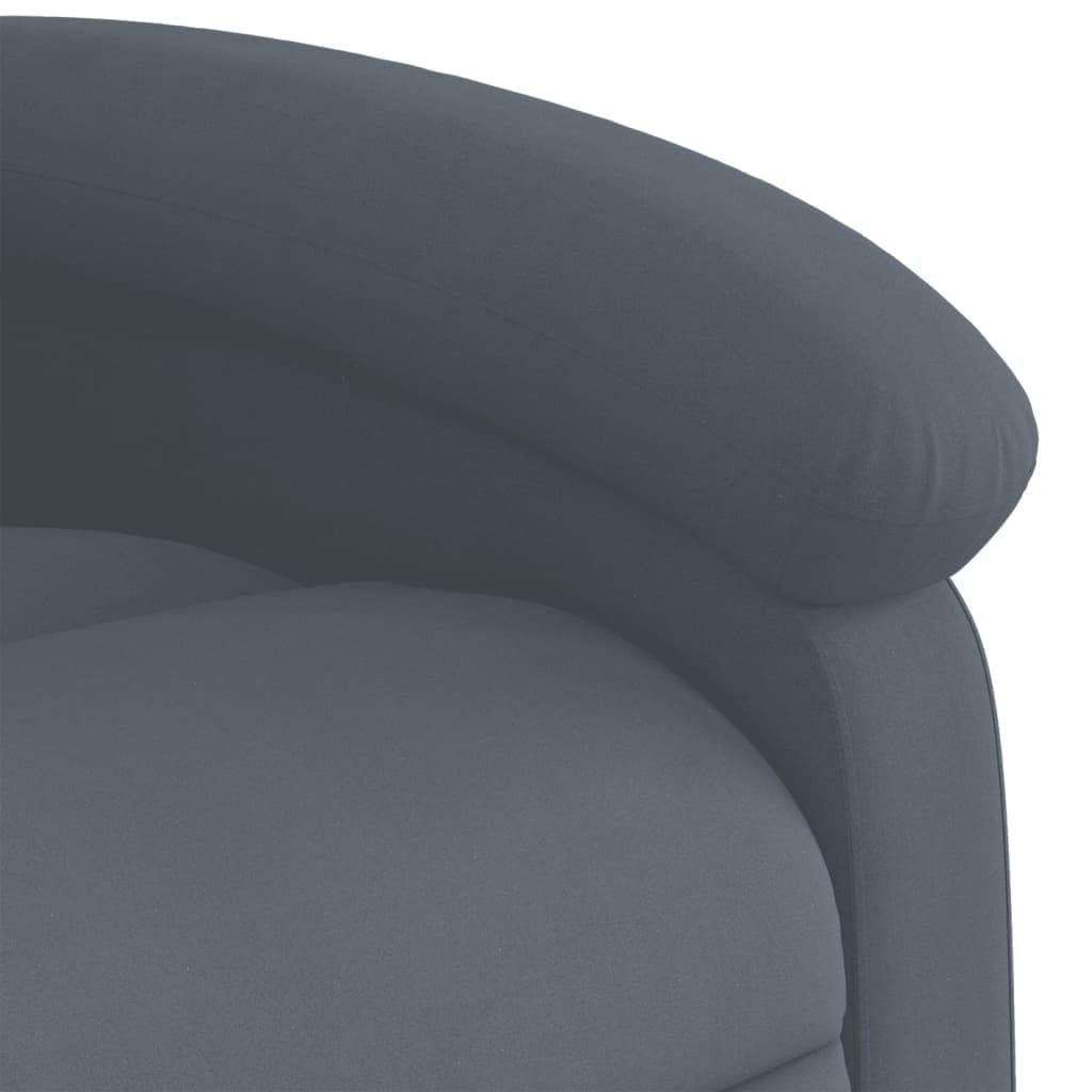vidaXL Fauteuil Inclinable, Chaise de Relaxation avec Dossier et Repose-Pied, Siège Inclinable, Fauteuil TV de Salon, Moderne, Gris Foncé Velours