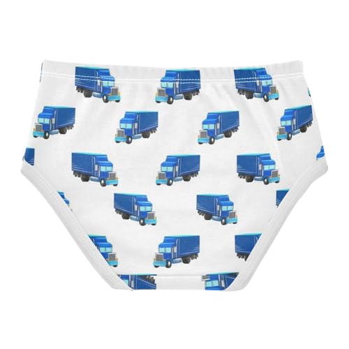 Cartoon Blue Trucks Panties for Girl Girls Underwear Toddler Cotton Bright Kids Undies Briefs 2t2