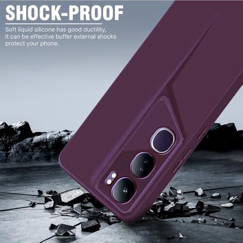 Image of WOW IMAGINE Slim Back Cover for Vivo Y300 5G | Blade Series Ultra Thin Case with Lightweight Design | Camera Protection | Soft Matte Silicone Flexible Mobile Case - Purple