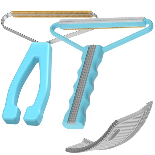 Pet Hair Remover 3-Pack Dog Cat Fur Tool Portable Carpet Scraper