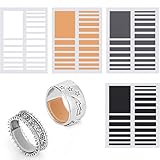 [KALOLINNA] 指輪 サイズ調節 4個入り リングアジャスター 着脱簡単 回転防止 脱落防止 保護 で目立たないデザイン 男女兼用 ルーズリング用 リングサイズ調整用【グレー・ホワイト・ブラック・イエロー】 (4個入り)