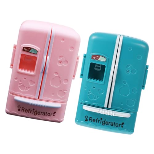 JOINPAYA 2 Piezas Modelo de refrigerador Toys enigmath - Mini mobiliario Accesorios para muñecas Mini Comida Juguetes Adorno de Nevera en Miniatura Nevera en Miniatura para muñecas AbS
