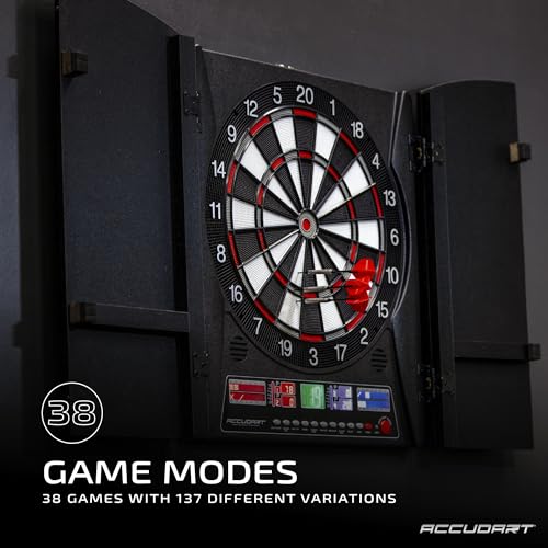 Electronic Dartboard with 38 Game Modes and Colorful Backlit Scoring for Dart Enthusiasts
