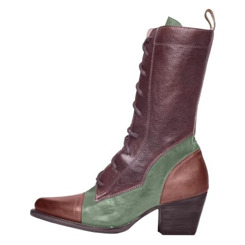 Bottes d'hiver tendance femme à talon bloc et design rétro chic