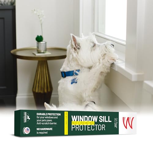 CLAWGUARD Plexiglass Window Sill Protector – Thick Crystal Clear Window Sill Cover & Extender – Window Ledge Protector for Dogs & Cats (29.5in. x 5.25in.)