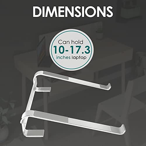 Innovasive-Laptop-Stand-for-Desk-Ergonomic-Laptop-Riser-Portable-Laptop-Stand-Aluminum-Laptop-Holder-Compatible-with-10-173-inch-Laptops-Silver