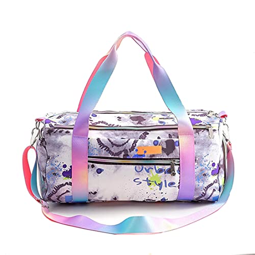 Girl's Ballet Dance Sports Gym Duffel Bag Small Weekender Ovenight Travel Carry On Tote (Freedom)