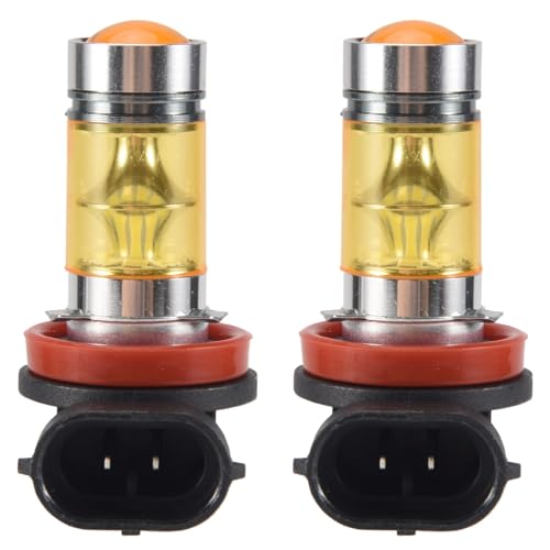 Pqahffowr 2 Luces de Alta Potencia con Luces Led 100W H8 H11 Luz Antiniebla Amarilla 2828 Lámpara de Linterna 20Led