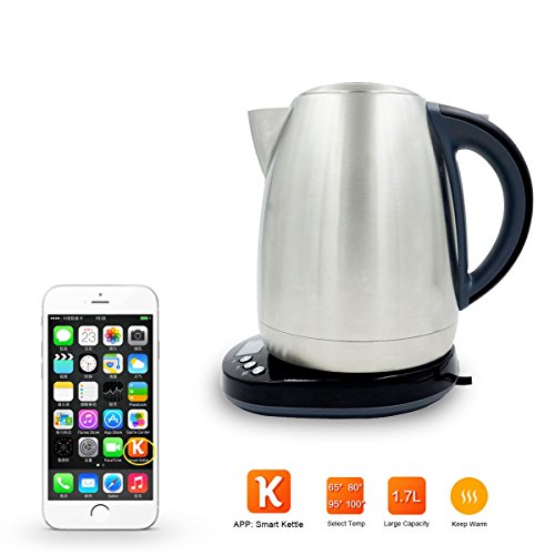 AIMOX Smart Wifi Stainless Steel Electric Kettle through Smartphone Remote On/Off Switch and Tempera - //coolthings.us