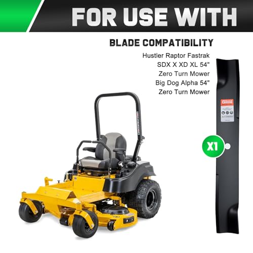 Image of Grasscool Raptor SD 54 inch Mower Blades Replace Hustler 601124 for Fastrak SDX X XD XL Big Dog Alpha 54 inch Zero Turn Mower 797704 797696 797712 606251 92 208