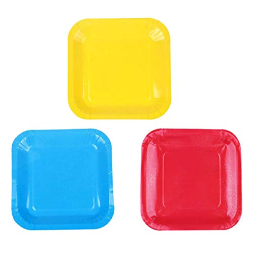 Toyvian Pratos de Papel Quadrados de 7 Polegadas Bandeja de Papel Diy Natal AcessÃ³rios DescartÃ¡vei