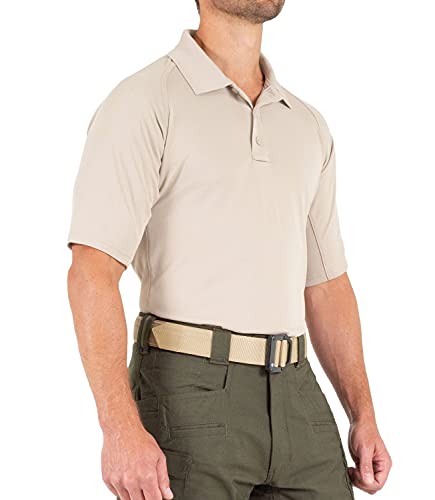 Polo Performance First Tactical beige robuste manches courtes premium
