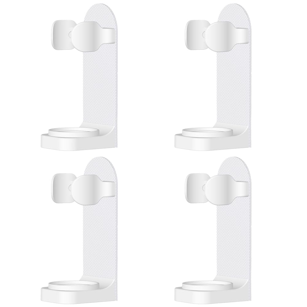 XHNFCU 4 Pack Electric Toothbrush Holders Wall Mounted Electric Toothbrush Holder Adjustable Strong Adhesive Electric Toothbrush Holder Fit for Most Electric Tooth Brush