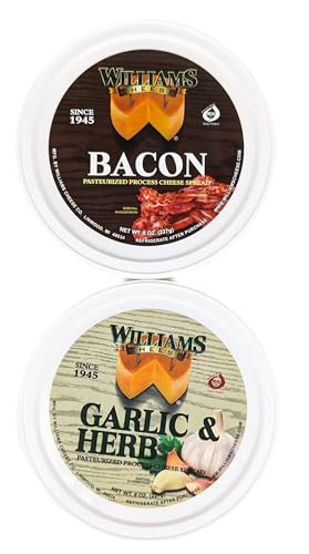 Cheese Spread With Garlic and Herbs (8 oz) and Cheese Spread With Bacon (8 oz)