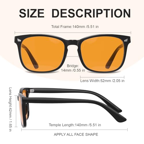 Image of hunsquer Blue Light Glasses for Woman /Men Computer Blue Light Glasses