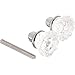 Prime-Line Products E 2536 Fluted Glass Door Knobs with Satin Nickel Finished Bases, 2 in. Outside Diameter, Indoor Use