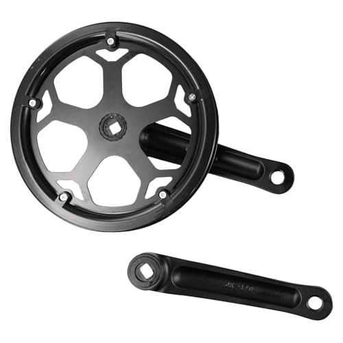NEIQIUWING Juego de bielas con un plato de cadena, 48T, 40T, 52T, 170 mm de longitud de manivela, soporte cuadrado
