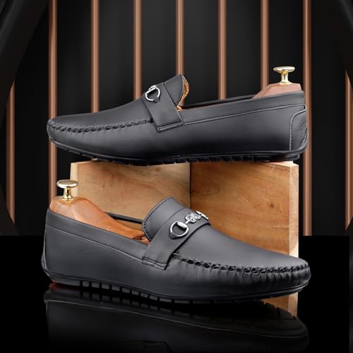 Image of WUGATTI Men's Leather Slip-On 100% Pure Leather Stylish Standard Casual Loafers
