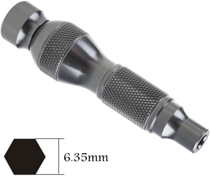Garden Tools Parts Mini Screwdriver Bits Holder 6.35mm Aluminum Alloy Handle for Shank 1/4" Bit Strong and Durable