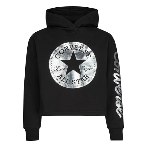 Converse Girls' Cropped Foil Hoodie
