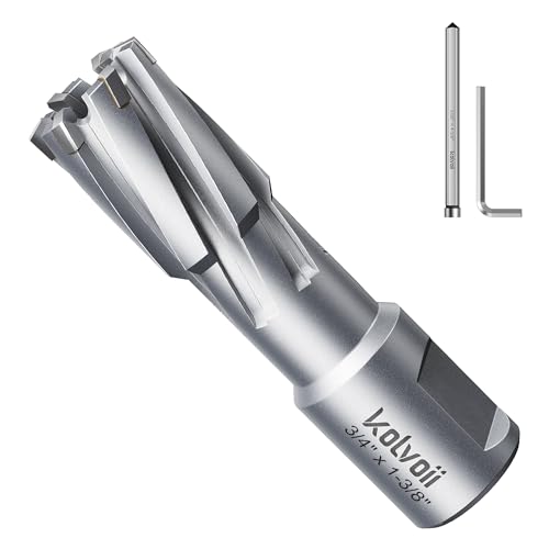 Kolvoii TCT Annular Cutter 3/4" Diameter x 1‑3/8" Depth, Mag Drill Bit