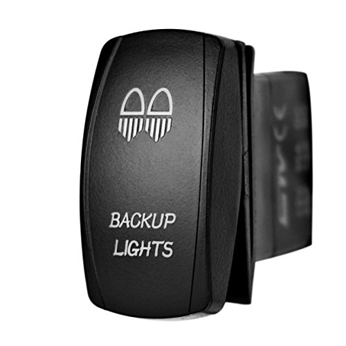 STVMotorsports 5 Pin Laser Rocker Switch Backup Lights On/Off LED Light 12V 20A – Red