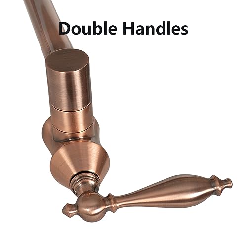 Ct Copper Tailor AF6232-5-BC Pot Filler Faucet Wall Mount Brushed Copper, Ct Copper Tailor Brass Kitchen Sink Pot Filler Faucet Single Hole Two Handles Folding Stretchable Joints Swing Arm thumb #7