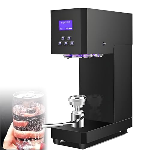 DNEPEI Selladora de latas de refresco Comercial, máquina eléctrica de 370 W para latas de 55 mm (2,17'), Altura Ajustable, Ideal para Uso doméstico, cafeterías y restaurantes Black-220V