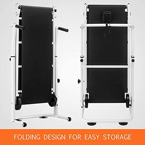 Image of Household Small Foldable Mechanical Treadmill Walking Machine Ultra-Quiet Fitness Exercise Equipment Adjustable Height Slope Adjustment