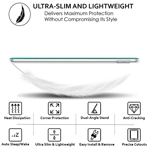 Image of DuraSafe Cases for iPad PRO 12.9 Inch 5th 4th [ Pro 12.9 4 5 Generation 2020 2021 ] A2378 A2461 A2379 MHNR3HN /A MHNT3HN /A Trifold PC Lightweight Smart PU Leather Protective Hard Back Cover - Green