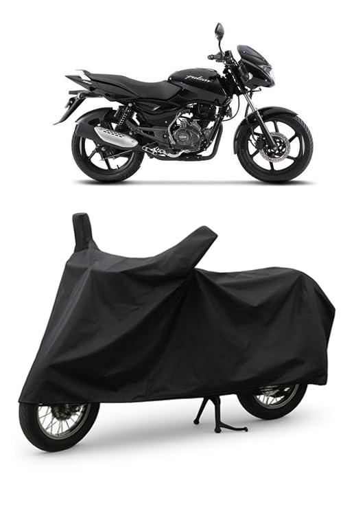 Image of Daxo Waterproof Bike Cover for Bajaj Pulsar 150 | All Weather Protection from Rain, Dust, UV Rays & Scratches with Mirror Pockets & Buckle Belt | Pulsar 150 Bike Cover