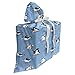 ABAKUHAUS Cartoon Animaux Sac Cadeau pour Fête Prénatale, Penguins Patinage, Pochette en Tissu Réutilisable de Fête avec 3 Rubans, 70 x 80 cm, Multicolore