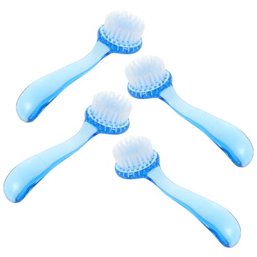 Uonlytech 4piezas Cepillo de Limpieza Facial Unidades Exfoliador Profundo para Folículos Cerdas Flexibles y Ergonómico Limpieza Manual para Tipo de Tejido Uso Seco o Húmedo Color Aleatorio