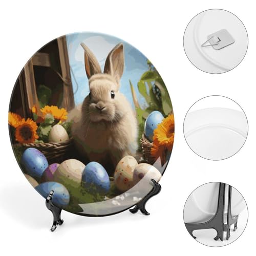 Plato decorativo de hueso de porcelana 8 pulgadas miniatura 4
