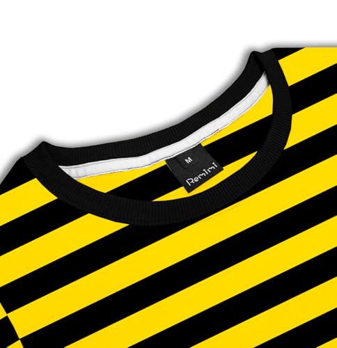 Image of Remimi Kids Striped Shirts Long Sleeve Boys Girls Crew Neck Holiday Tshirts 3-14 Years