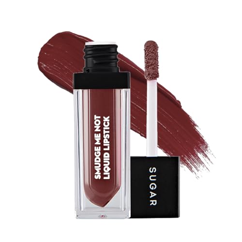 Image of SUGAR Cosmetics Smudge Me Not Liquid Lipsticks for Women | Transferproof & Waterproof | Lasts 12+ Hours | Matte Lipstick | 4.5ml - 42 Toast Roast (Deep Reddish Brown)