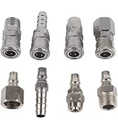 Sluffs Luftschlauchanschlüsse, 8 Stück BSP 1/2 Zoll Pneumatischer Luftkompressor-Schlauch, Schnel...