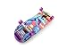 SPITBOARDS® 32 * 96 mm Fingerboard Complete Wood Set-Up Assembled, 5-Layers, Silver Trucks with Bushings and Nuts, Transparent CNC Bearing Wheels, Lasered Foam Grip Tape Sunset Raptor