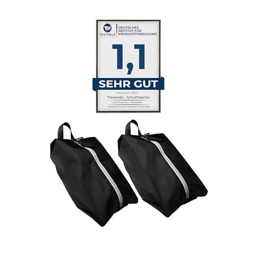 TRAVANDO ® Schuhtasche 2er Set - Wasserfeste Schuhbeutel Reise, Koffer, Gepäck - Schmutzabweisender Schuhsack Reise für Schuhe, Urlaub Shoebag Tasche zur Trennung von Schuhen Kleidung Reisezubehör
