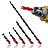 5 Stück Bit Verlängerung - 1/4 Bit Sechskantschaft Bithalter Lang 50/60/100/150/300 mm,Halterung Magnetisch,Sechskant-Schaft Bits Halter für Schraubendreher Schlagschrauber Bohrschrauber Bohrmaschine