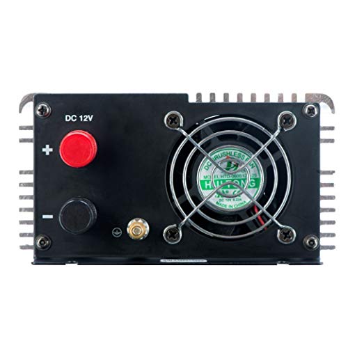 GoWISE Power 1000W Pure Sine Wave Inverter 12V DC to 120V AC with 2 AC Outlets + 1 5V USB Port, 2 Battery Cables, and Remote Switch (2000W Peak) PS1002