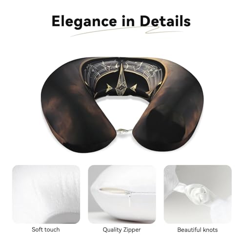 Almohada de cuello U espuma viscoelástica negra miniatura 4