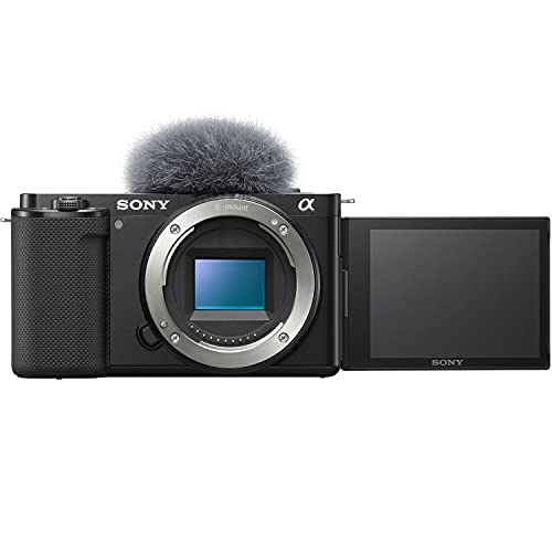 Image of Sony ZV-E10 Mirrorless Camera Vlogger Kit with 16-50mm F3.5-5.6 Lens ILCZV-E10L /B Black Bundle with ACCVC1 Including GP-VPT2BT Grip + Filters + Wide & Telephoto Lenses + Deco Gear Case & Accessories