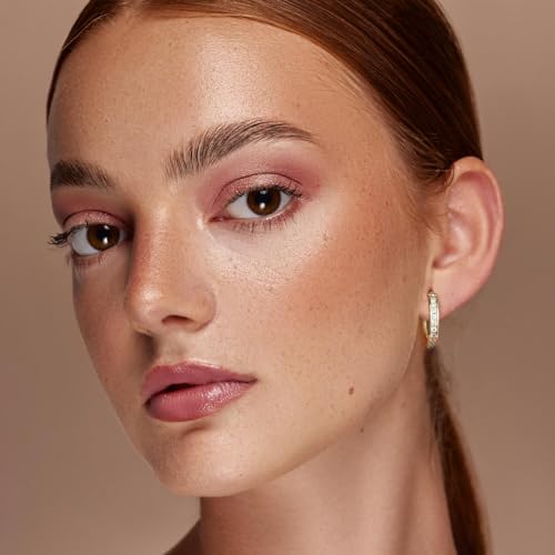 Gold Hoop Earrings for Women 14K Gold Earrings for Women Radiant Cubic Zirconia Hoop Earring for Womens Earring 20mm3