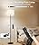 luckystyle LED Floor Lamp for Living Room,Dimmable Standing Lamps with Lampshade and LED Bulb,Custom Color Temperature Tall Lamp for Bedroom with Foot Switch and Remote,Black Pole Lamp for Kid Room