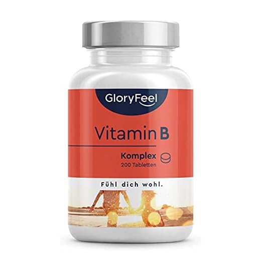 B-Vitaminer - 200 Veganska Tabletter - Bara 1 om Dagen - Kan Minska Mental Utmattning och Stress i Kroppen - Höga Doser av B1 B2 B3 B5 B6 B7 (biotin) B9 (folsyra) och B12