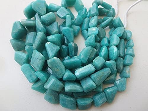Amazonite naturelle perles facettées de qualité supérieure pour création bijoux raffinés