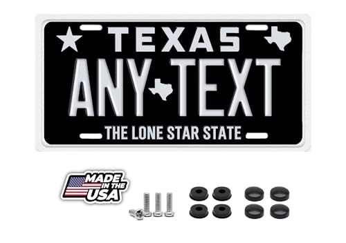 Custom Texas License Plate, Personalized License Plates for Car, Motorcycle,